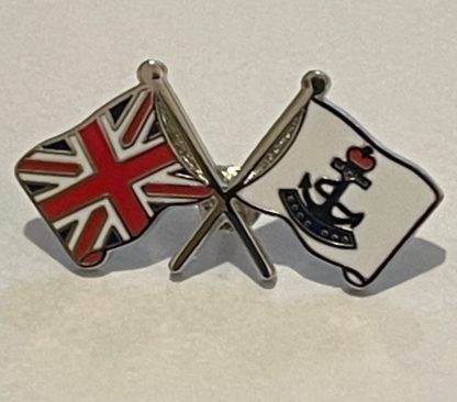 Royal Navy Anchor and Union Flag Lapel Pin